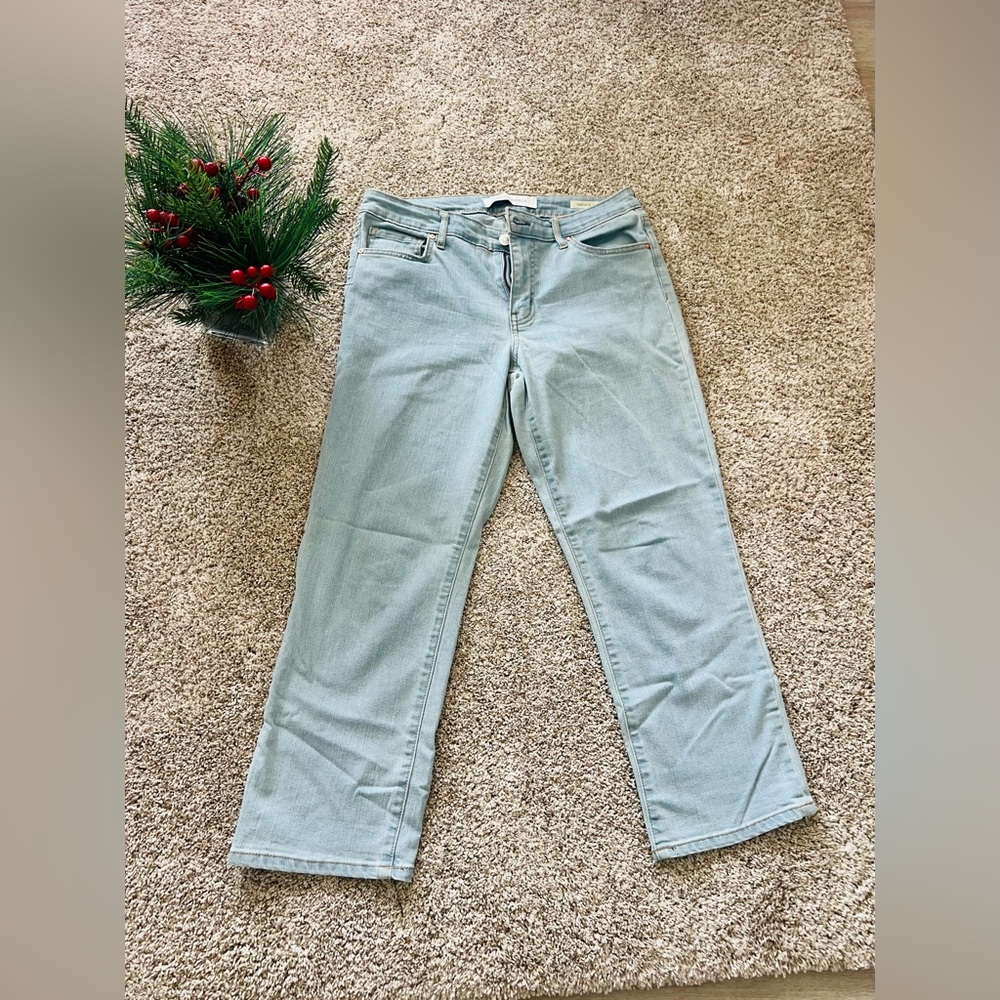 Light Blue Straight Leg Jeans